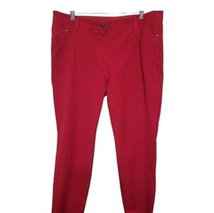 So Slimming By Chico's Red Slim Fit Pants